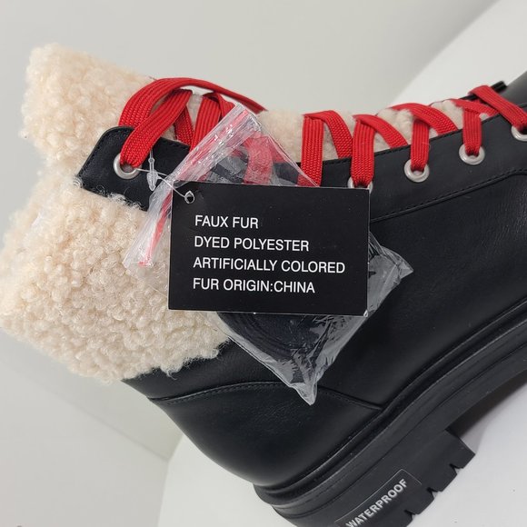 Kenneth Cole Rhode Lace Up Boot Cozy Waterproof - NEW - Picture 7 of 9